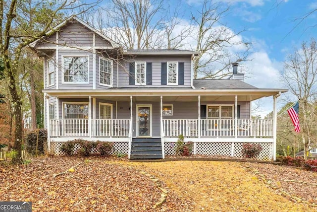 view of front of house featuring a porch