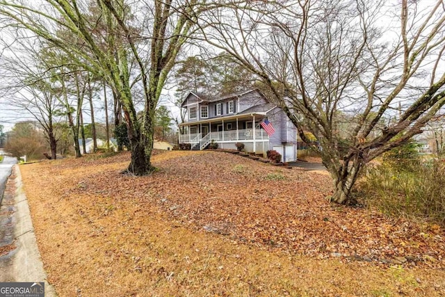 view of front of house featuring covered porch