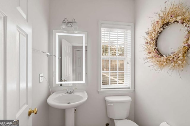 bathroom featuring sink and toilet