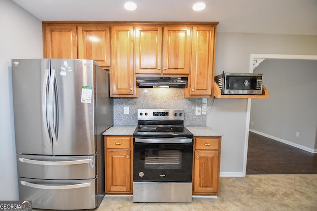 kitchen featuring appliances with stainless steel finishes