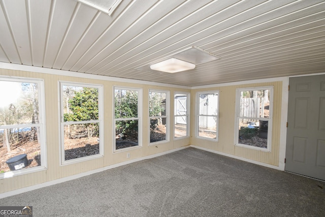 unfurnished sunroom with plenty of natural light