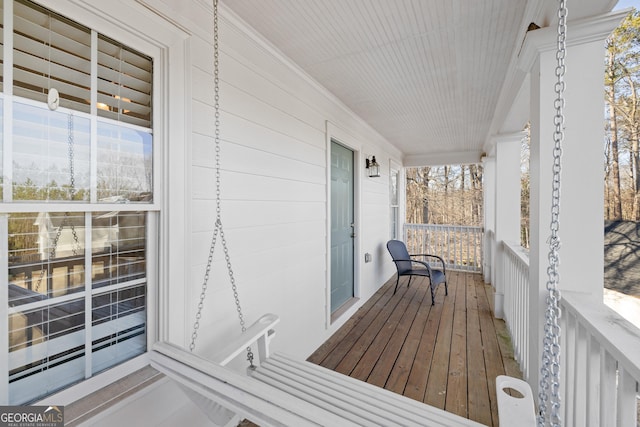 balcony with covered porch