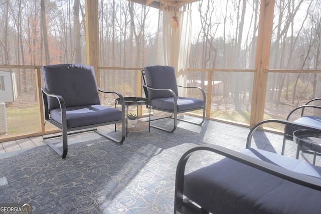 view of sunroom