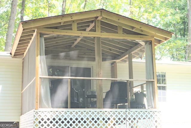 exterior space with a sunroom