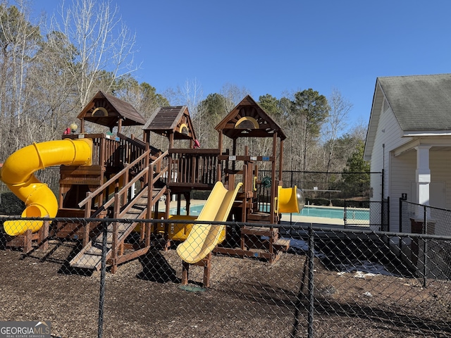 view of jungle gym