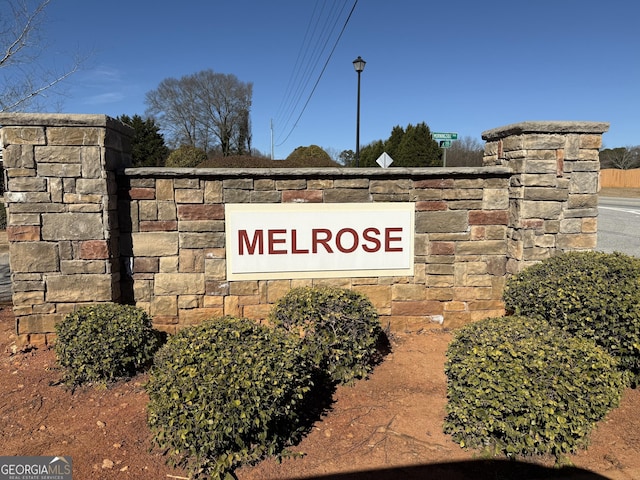 view of community sign