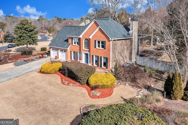 view of property featuring a garage