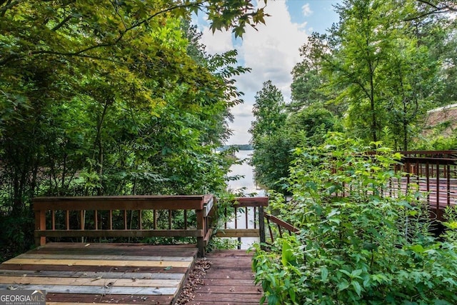 view of wooden deck