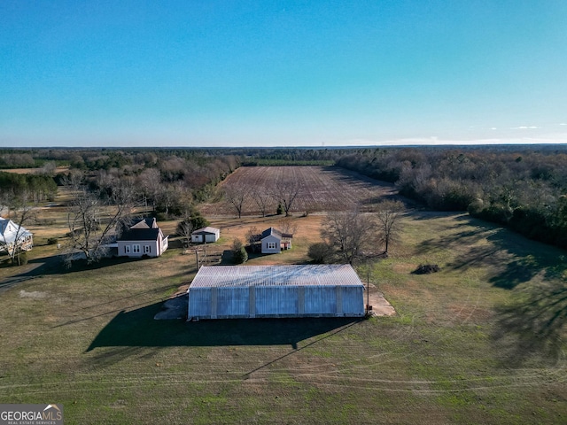 bird's eye view featuring a rural view