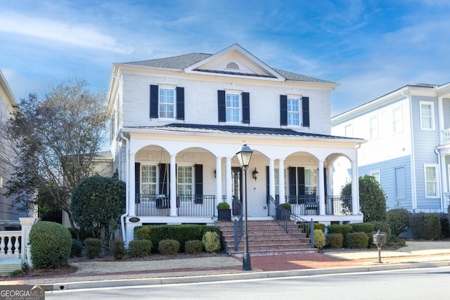 view of front of house with covered porch