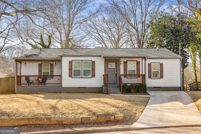 view of ranch-style home