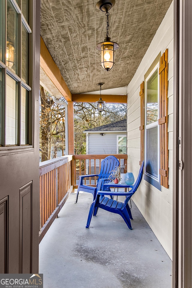 view of patio with covered porch