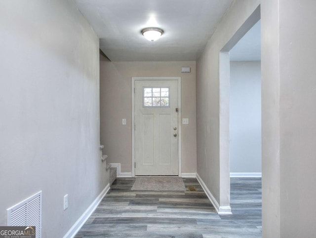 foyer featuring hardwood / wood-style flooring