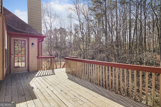 view of wooden deck