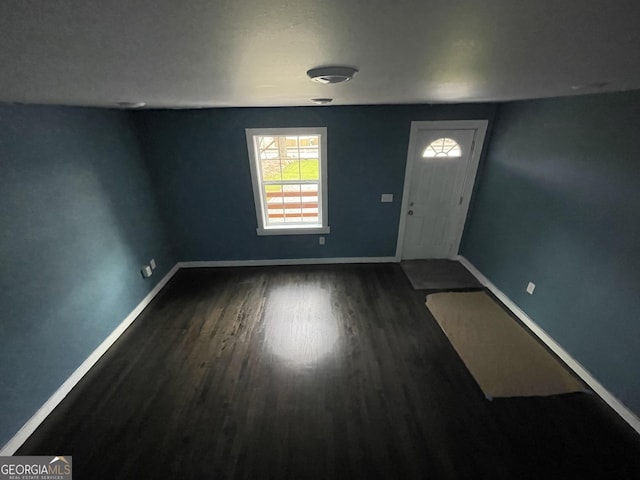 foyer featuring dark hardwood / wood-style flooring