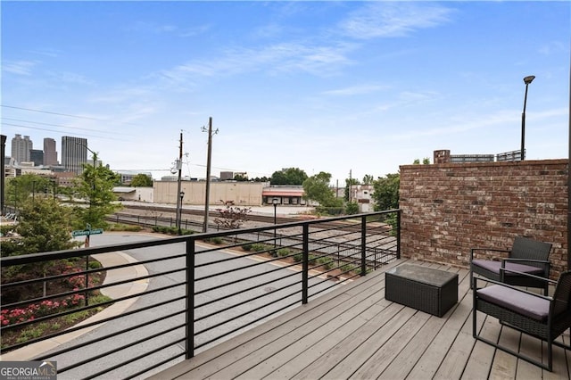 view of wooden terrace