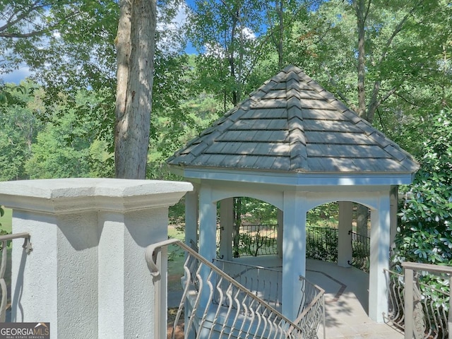 view of property's community with a gazebo