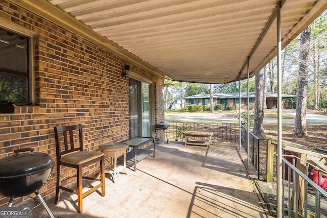 view of patio / terrace featuring area for grilling