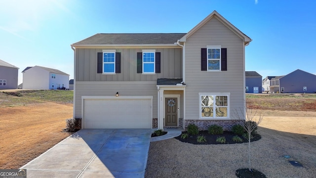 view of front of home featuring a garage