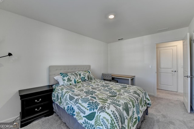 view of carpeted bedroom