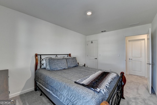 view of carpeted bedroom