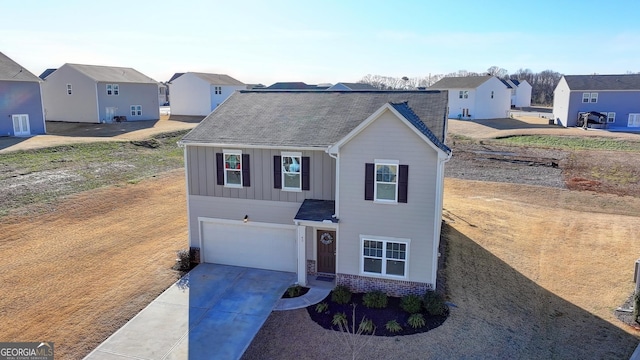 front of property featuring a garage