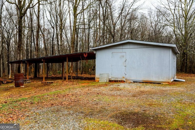 view of outdoor structure