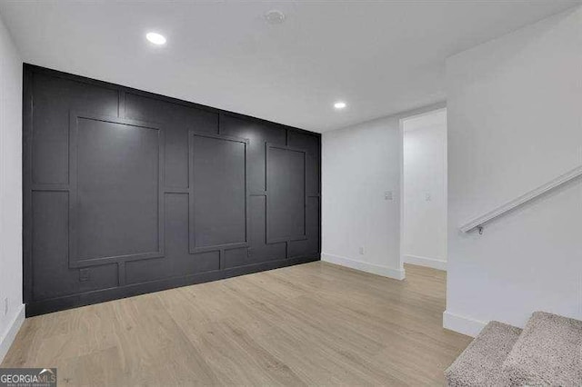 interior space with light wood-type flooring