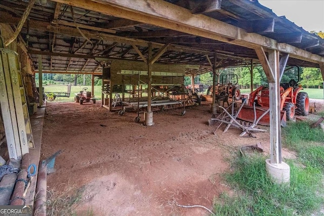 view of horse barn