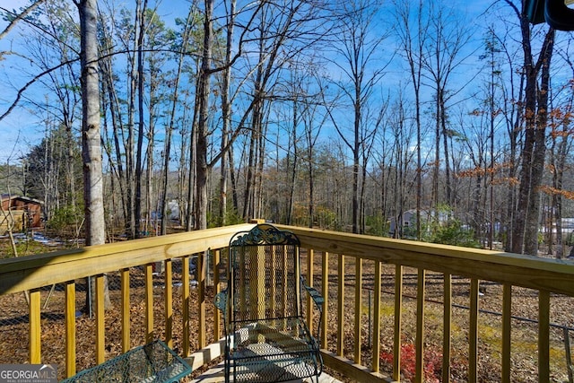 view of wooden deck