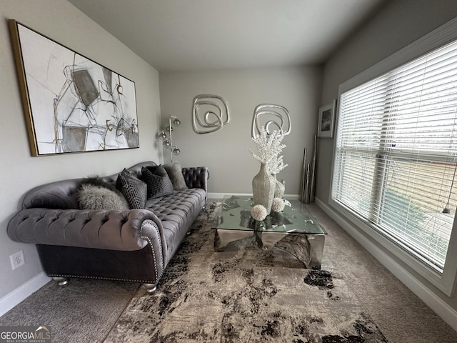 view of carpeted living room