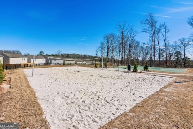 view of property's community with volleyball court