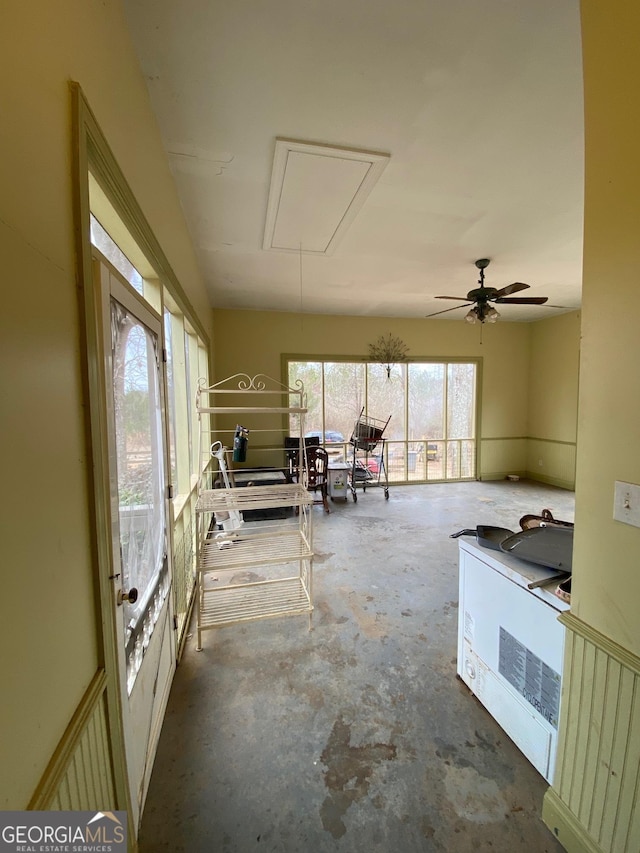 miscellaneous room featuring concrete floors