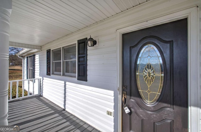 view of doorway to property