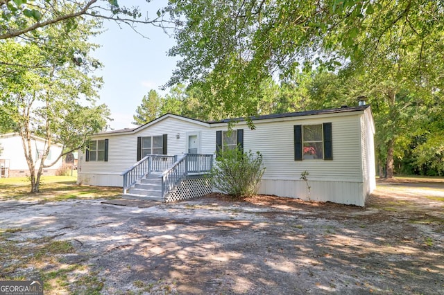 view of manufactured / mobile home