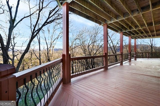 view of wooden deck