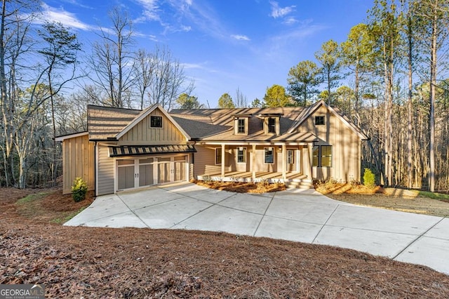 view of front of house with covered porch