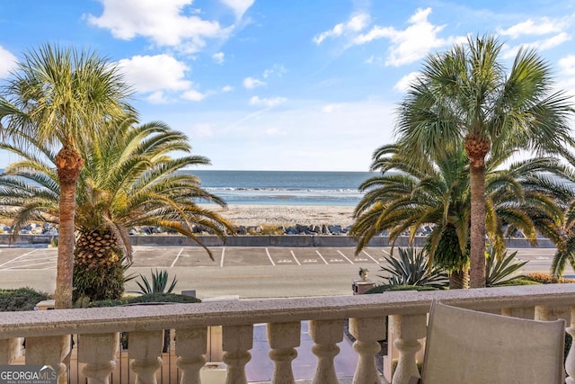 water view with a beach view