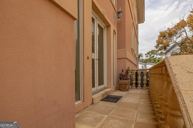 balcony with a patio