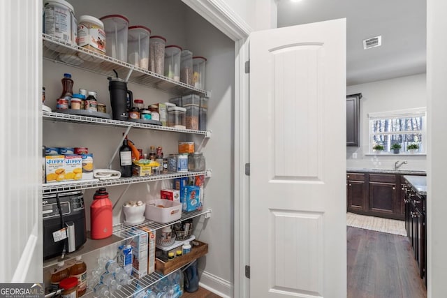 pantry featuring sink