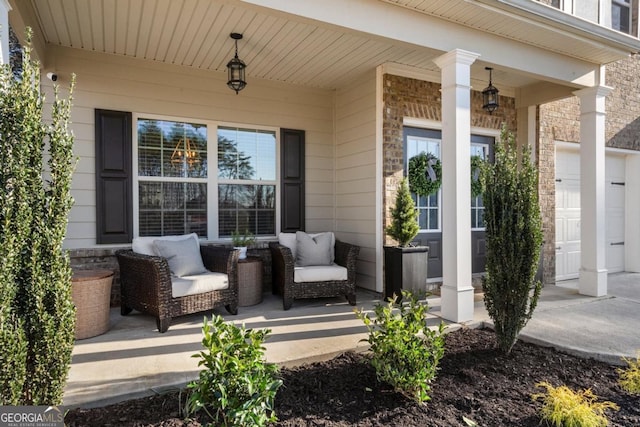 view of patio / terrace with a porch