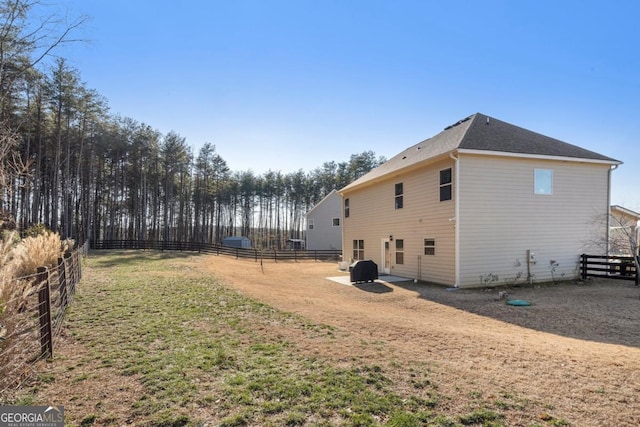 exterior space with a yard