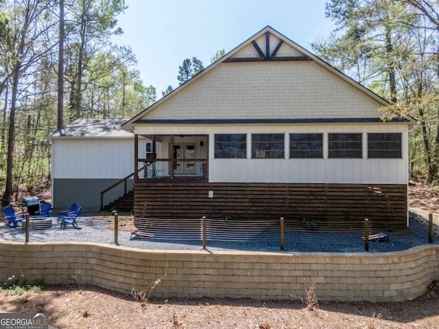 view of rear view of property