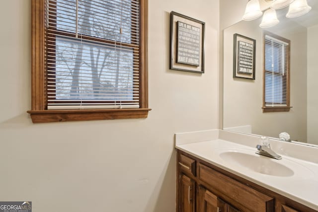 bathroom featuring vanity