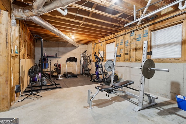 view of workout area