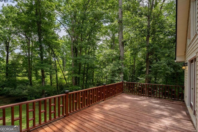 view of wooden deck