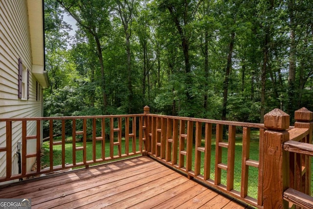 view of wooden deck