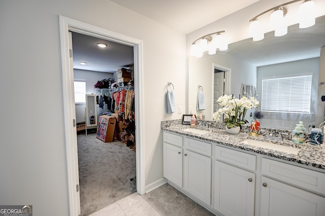 bathroom featuring vanity