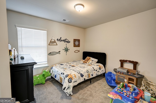 view of carpeted bedroom