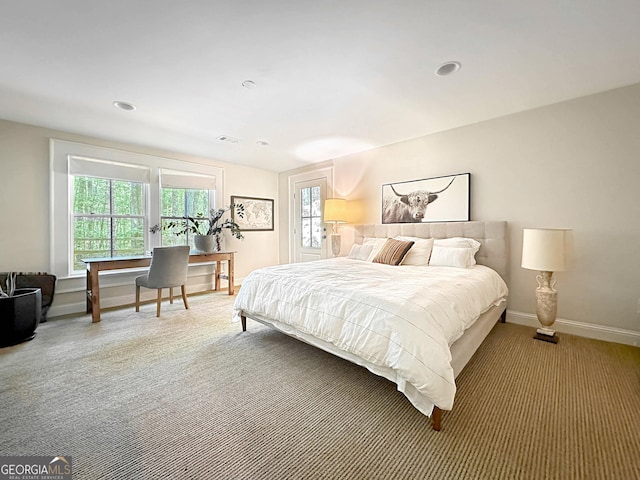 view of carpeted bedroom